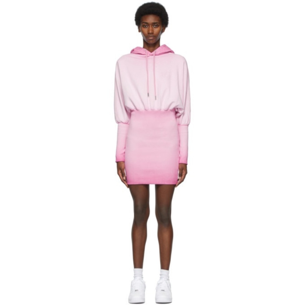 Opening Ceremony Pink Rose Crest Hoodie Dress XS